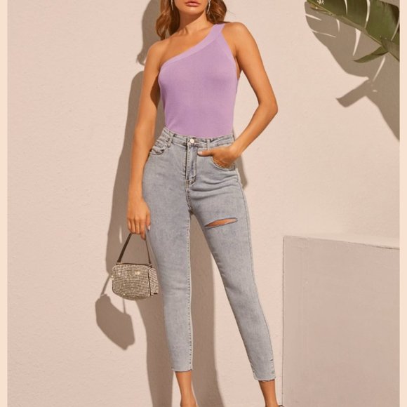 Ripped High Waist Skinny Jeans - Picture 3 of 4